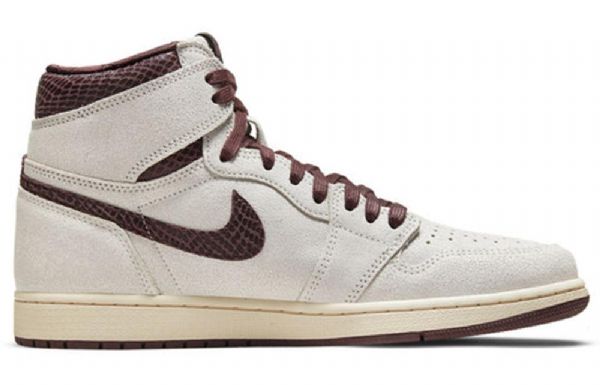 Nike A Ma Maniére Air Jordan 1 Høje Overdele Og Retro Basketball Sko Til Mænd Lysegrå