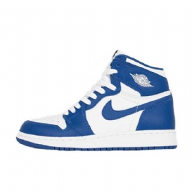 Nike Air Jordan 1 Bg Storm Sko Til Mænd Blå