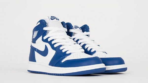 Nike Air Jordan 1 Bg Storm Sko Til Mænd Blå