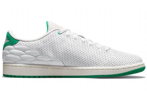 Nike Air Jordan 1 Center Court Retro Basketball Sko Til Mænd Hvid Grøn