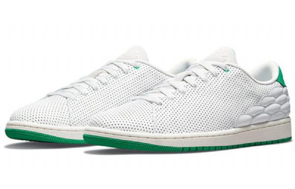 Nike Air Jordan 1 Center Court Retro Basketball Sko Til Mænd Hvid Grøn