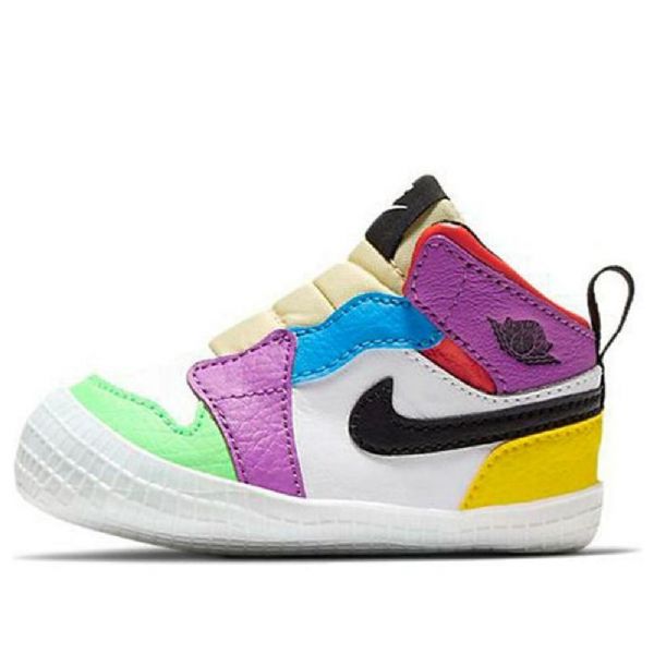 Nike Air Jordan 1 Crib Bootie Retro Basketball Sko Til Børn Flerfarvet
