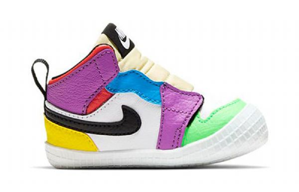 Nike Air Jordan 1 Crib Bootie Retro Basketball Sko Til Børn Flerfarvet