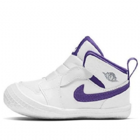 Nike Air Jordan 1 Crib Bootie Retro Basketball Sko Til Børn Lilla