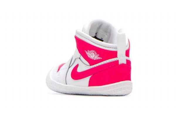 Nike Air Jordan 1 Crib Bootie Retro Basketball Sko Til Børn Lyserød