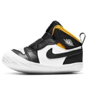 Nike Air Jordan 1 Crib Bootie Retro Basketball Sko Til Børn Sort