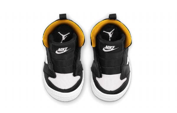 Nike Air Jordan 1 Crib Bootie Retro Basketball Sko Til Børn Sort