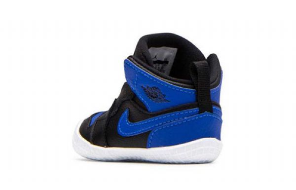 Nike Air Jordan 1 Crib Bootie Retro Basketball Sko Til Børn Sort Blå