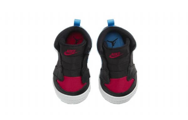 Nike Air Jordan 1 Crib Bootie Retro Basketball Sko Til Børn Sort Blå