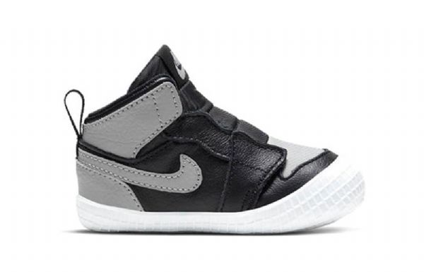 Nike Air Jordan 1 Crib Bootie Retro Basketball Sko Til Børn Sort Grå