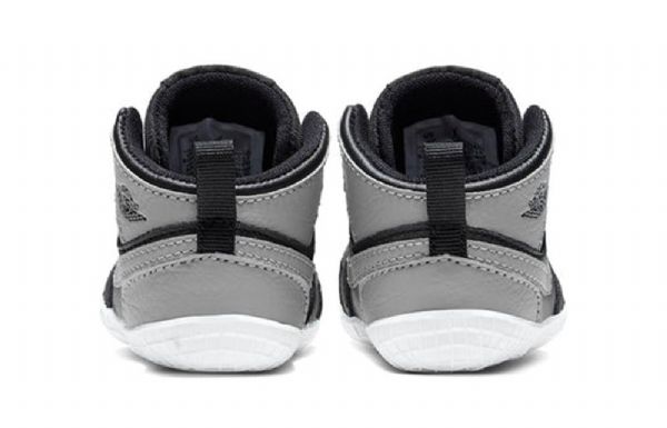 Nike Air Jordan 1 Crib Bootie Retro Basketball Sko Til Børn Sort Grå