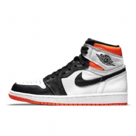 Nike Air Jordan 1 Electro Sko Til Damer Orange Sort Sølv