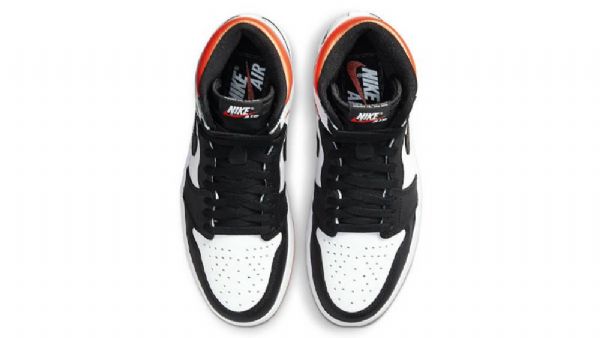 Nike Air Jordan 1 Electro Sko Til Damer Orange Sort Sølv