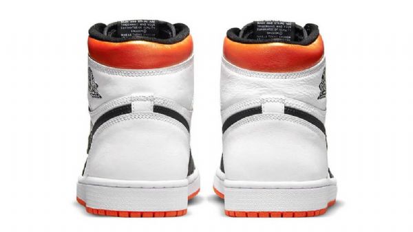 Nike Air Jordan 1 Electro Sko Til Damer Orange Sort Sølv