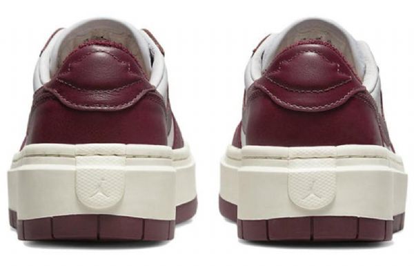 Nike Air Jordan 1 Elevate Low Toppe Retro Basketball Sko Til Damer Burgundy Hvid