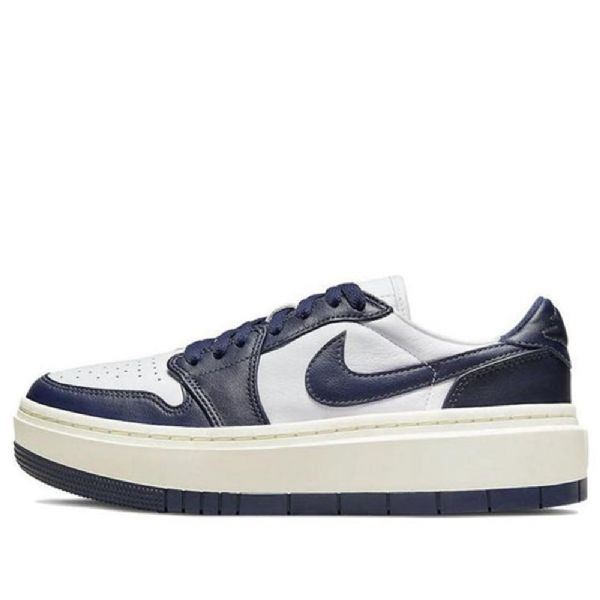Nike Air Jordan 1 Elevate Low Toppe Retro Basketball Sko Til Damer Mørkeblå Blå