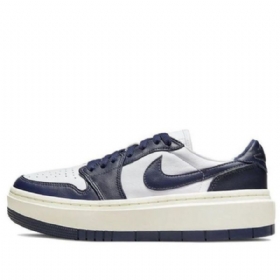 Nike Air Jordan 1 Elevate Low Toppe Retro Basketball Sko Til Damer Mørkeblå Blå