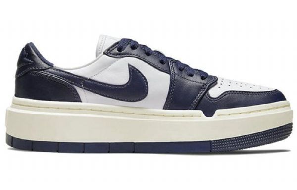 Nike Air Jordan 1 Elevate Low Toppe Retro Basketball Sko Til Damer Mørkeblå Blå