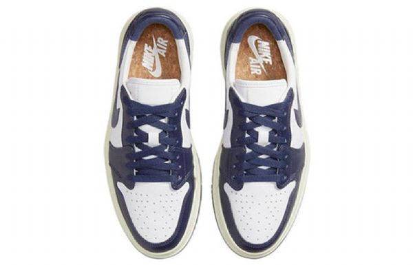 Nike Air Jordan 1 Elevate Low Toppe Retro Basketball Sko Til Damer Mørkeblå Blå