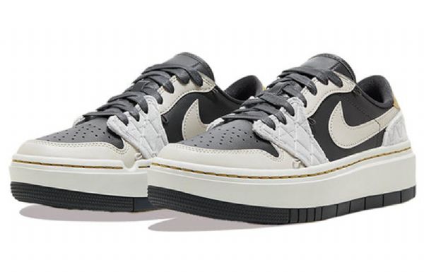Nike Air Jordan 1 Elevate Low Toppe Se Retro Basketball Sko Til Damer Grå