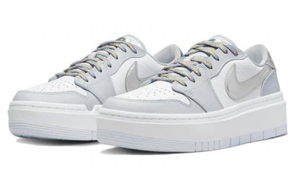 Nike Air Jordan 1 Elevate Low Toppe Se Retro Basketball Sko Til Damer Hvid Grå