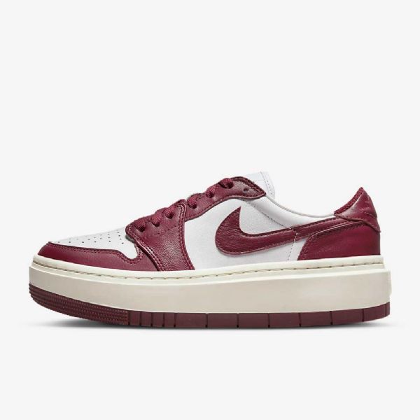 Nike Air Jordan 1 Elevate Low Tops Sko Til Damer Burgundy Hvid