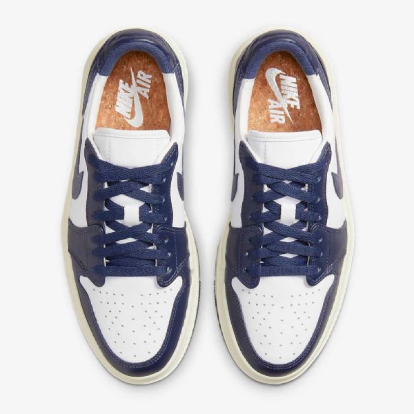 Nike Air Jordan 1 Elevate Low Tops Sko Til Damer Hvid Marineblå