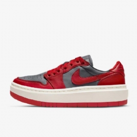 Nike Air Jordan 1 Elevate Low Tops Sko Til Damer Mørkegrå Rød