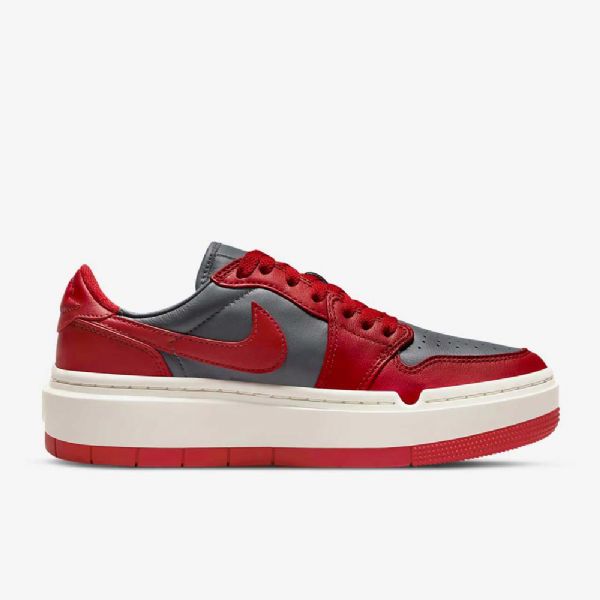 Nike Air Jordan 1 Elevate Low Tops Sko Til Damer Mørkegrå Rød