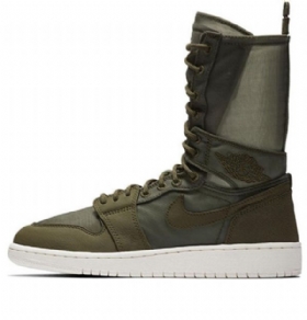Nike Air Jordan 1 Explorer Xx Retro Basketball Sko Til Damer Army Grøn
