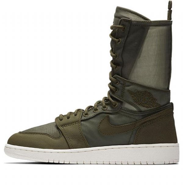 Nike Air Jordan 1 Explorer Xx Retro Basketball Sko Til Damer Army Grøn