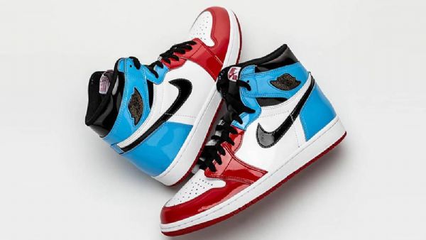 Nike Air Jordan 1 Fearless Sko Til Damer Rød Blå Hvid