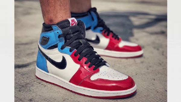 Nike Air Jordan 1 Fearless Sko Til Mænd Rød Blå Hvid