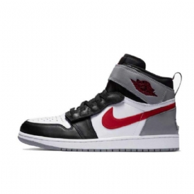 Nike Air Jordan 1 Flyease Particle Sko Til Mænd Sort Grå Rød