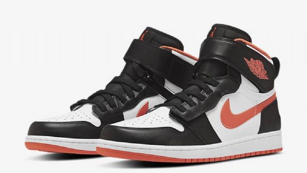 Nike Air Jordan 1 Flyease Turf Sko Til Mænd Orange Sort Hvid