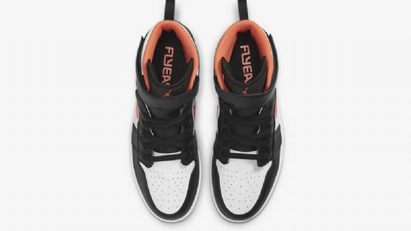 Nike Air Jordan 1 Flyease Turf Sko Til Mænd Orange Sort Hvid