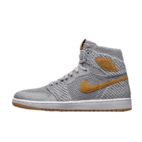 Nike Air Jordan 1 Flyknit Sko Til Mænd Grå