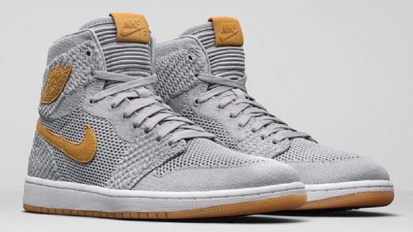 Nike Air Jordan 1 Flyknit Sko Til Mænd Grå