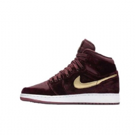 Nike Air Jordan 1 Gg Maroon Sko Til Mænd Burgundy