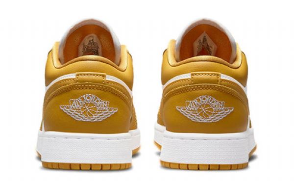 Nike Air Jordan 1 Gs Basketball Sko Til Mænd Gul Hvid