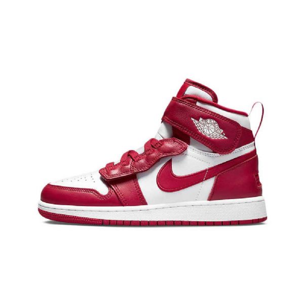 Nike Air Jordan 1 Hi Flyease Gs Cardinal Sko Til Damer Hvid Rød