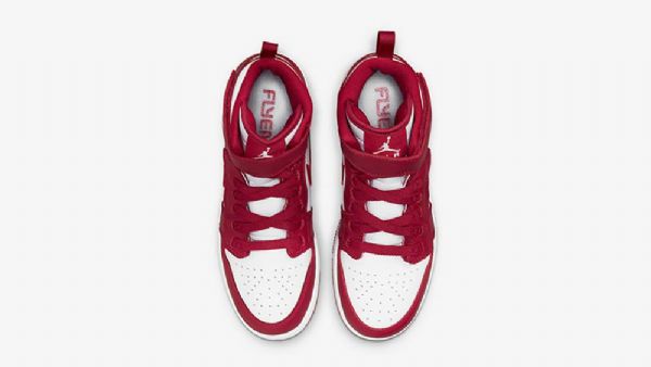 Nike Air Jordan 1 Hi Flyease Gs Cardinal Sko Til Damer Hvid Rød