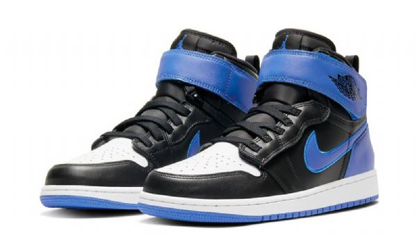 Nike Air Jordan 1 Hi Flyease Hyper Royal Sko Til Mænd Sort Blå