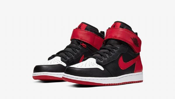 Nike Air Jordan 1 Hi Flyease Sko Til Damer Rød Sort