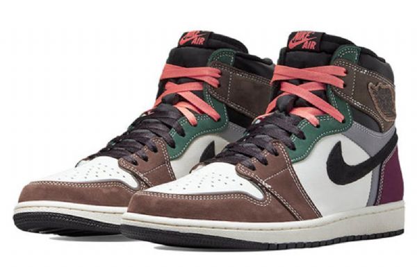 Nike Air Jordan 1 High Toppe Og Crafted Retro Basketball Sko Til Mænd Flerfarvet