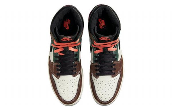 Nike Air Jordan 1 High Toppe Og Crafted Retro Basketball Sko Til Mænd Flerfarvet