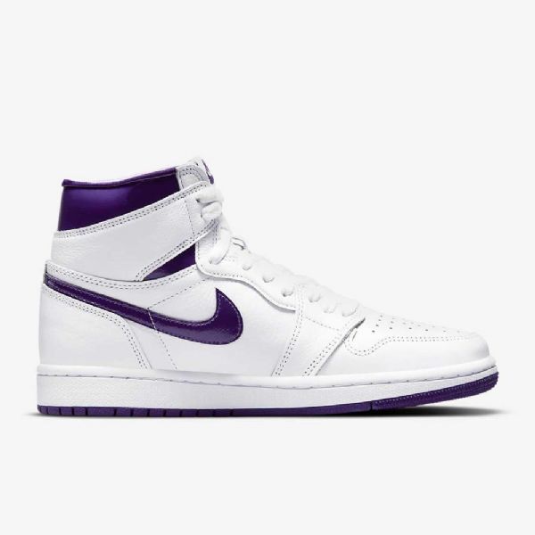 Nike Air Jordan 1 High Tops Og Sko Til Damer Hvid Lilla
