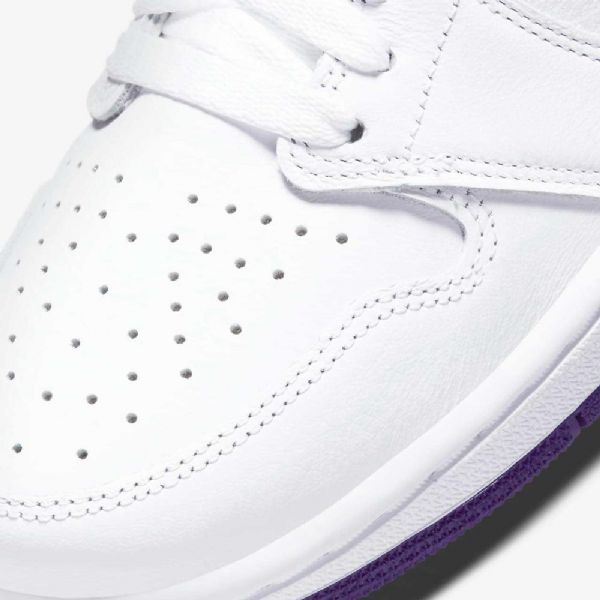 Nike Air Jordan 1 High Tops Og Sko Til Damer Hvid Lilla