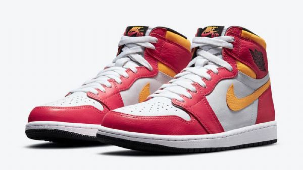 Nike Air Jordan 1 High Tops Og Sko Til Mænd Bright Rød