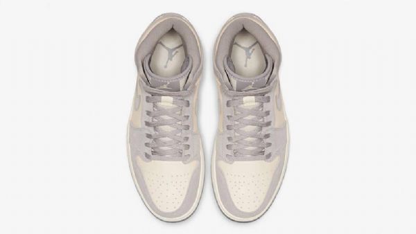 Nike Air Jordan 1 High Tops Premium Ivory Sko Til Mænd Khaki Grå